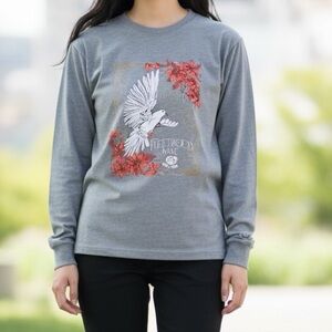 Like new Band tee longsleeve grey over size small